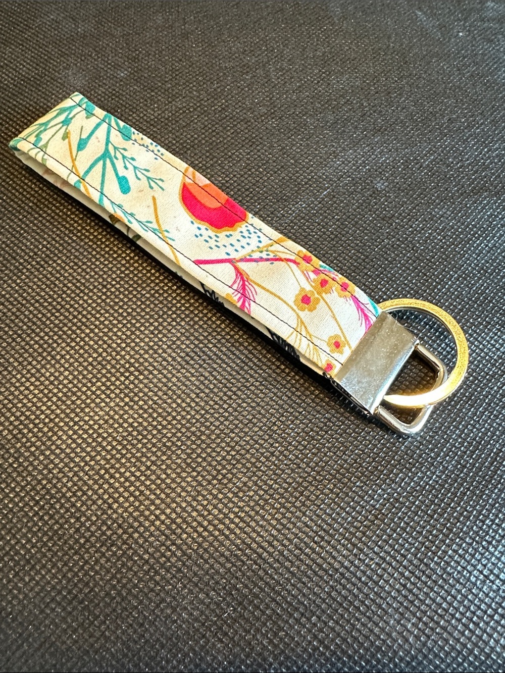 Handmade Floral Fabric Keychain